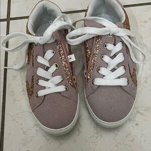 HOO Sparkly Blush Girls Sneakers size 1